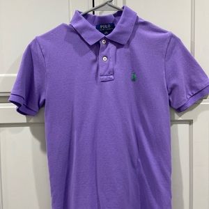 Ralph Lauren Boy’s purple cotton mesh polo shirt. Medium 10-12 EUC